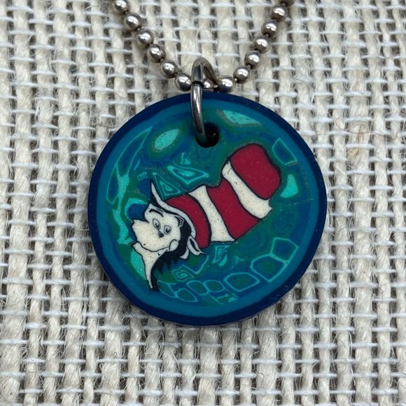 Cat In The Hat Pendant Necklace 16 In Polymer Clay Dr Seuss Read Across America - Picture 4 of 8